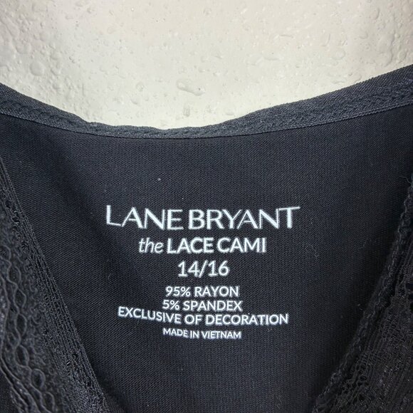 Lane Bryant The Lace Cami Black Sz 14/16 Y2K Style - Picture 4 of 5
